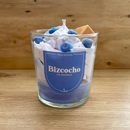 Vela Bizcocho con arándanos