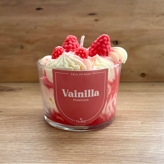 Vela Vainilla y frambuesa